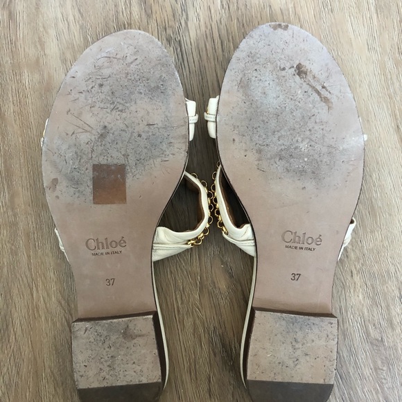 Chloe Victoria Leather Sandals - size 37 - Picture 4 of 6